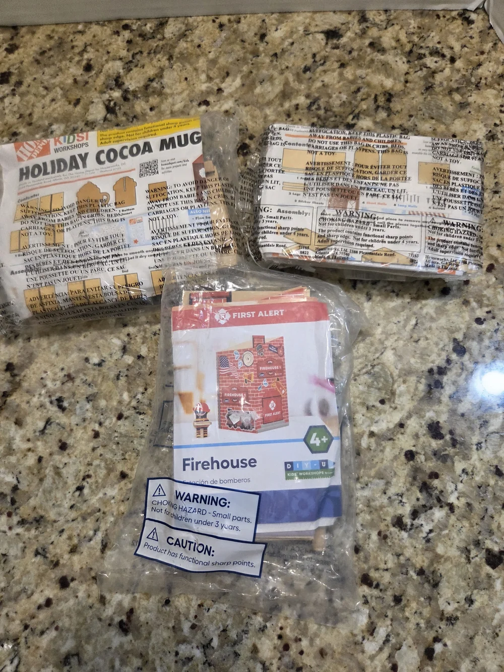 Lot of 3 Home Depot Lowes Kids Workshop Craft Kits NEW Sealed Pins DIY Wood